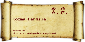 Kozma Hermina névjegykártya