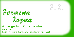 hermina kozma business card